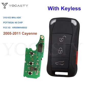 YOCASTY Autoplay Умен Флип дистанционно управление 433 315 Mhz Кола Ключодържател за за Porsche Cayenne 2005 2006 2007 2008 2009 2010 2011