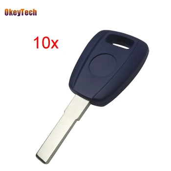 OkeyTech 10 бр./лот Авто ключ във формата на Миди Калъф SIP22 Нож За Fiat TPX Без Чип Син Калъф за Fiat Transpond Ключ Нов Стил