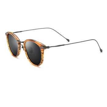 Дизайнерски Слънчеви Очила За Мъже UV400 Очила За Шофиране От Неръждаема Стомана, Златна/Сребърна Рамка