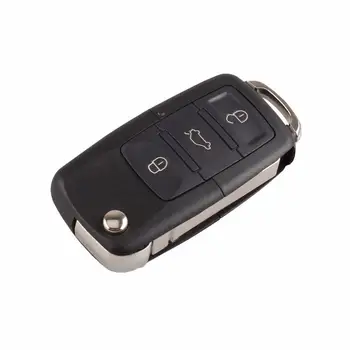 3 Бутона Сгъваем Флип Калъф за ключове на Автомобилния Ключ Взаимозаменяеми Калъф За VW Golf 4 5 Passat-B5 B6 Polo-Touran За Седалка за Skoda Key