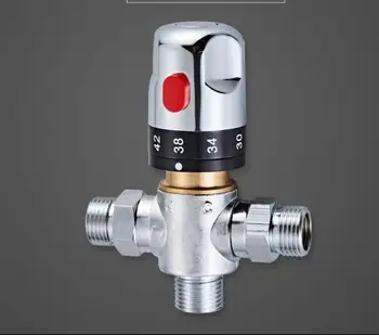 DN15/20/25 вентил за регулиране на температурата в банята, месинг термостатичен вентил, смесительный клапан за кухня/тоалетна, хранителен клапан