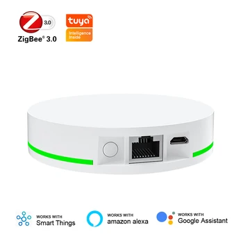 Sasha ZigBee 3,0 Smart Hub на Zigbee Кабелна Шлюз Мост с Мрежов Кабел, дистанционно управление Smart Life Работи с Алекса Google Home