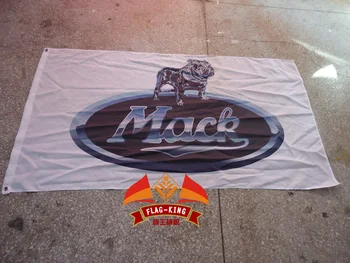 Флаг на марката с логото на Mack Trucks, система за лизинг, автомобили на състезанието, 90*150 см, 100% банер от полиестер flag king