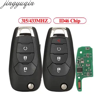 Jingyuqin Дистанционно Автомобилен Ключ Аларма 433/315 Mhz ID46 PCF7941E/7961E Чип За Chevrolet Cruze Captiva Cavalier Malibu XL 2/3/4 Бутони