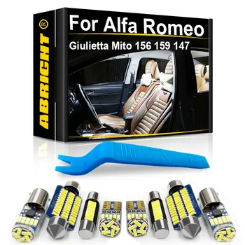 За Alfa Romeo Giulia Stelvio Mito, Giulietta Brera GT 147 156 159 166 Аксесоари 1998-2020 2021 Авто Led Лампа за салон Canbus