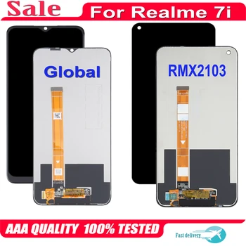 Оригиналът е За Realme 7i Global RMX2193 LCD дисплей С Сензорен екран Дигитайзер възли За Realme 7i RMX2103 LCD