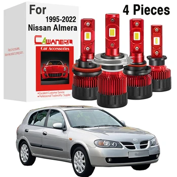 4X30 W Фаровете светлини + къси светлини За Nissan Almera (N15, N16, V10, B10) 1995-2022 Автомобилни предните led лампи осветление 12V