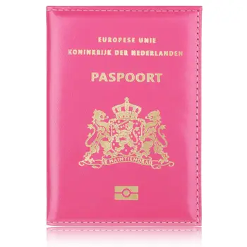 ТРАССОВЫЙ Холандски Кожен Калъф За Паспорт на холандски Холандски Просто Малък Държач За Паспорт