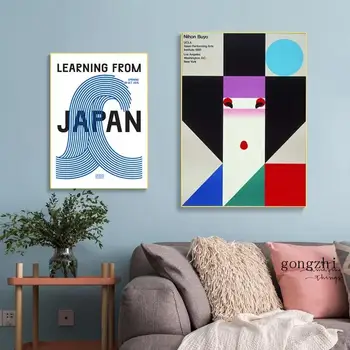 Nihon Буйо Японски Ретро Арт Изложба Плакат Минималистичная Живопис върху Платно и Щампи Японската Стенни Художествена Картина на Декора в Хола
