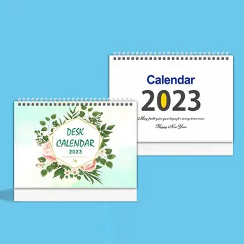 Настолен календар за 2023 година Екологичен Настолен Календар Лека Дата на Записване на Новото Дневен График за Планер Таблици Английски Календар