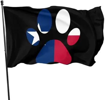 Флаг Texas Флаг Куче Лапа 100% Полиестер Еднослоен Прозрачна Знамена Банер