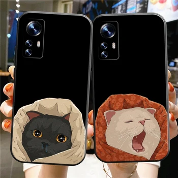 Sleepy Cat Двойка Калъф За Телефон Xiaomi Mi 11 Lite 11 Обвивка За Redmi Note 11 Pro 10 5G 11T 4G Течен Силиконов Калъф Funda