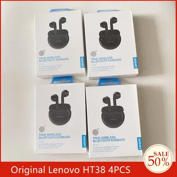 Оригинални слушалки Lenovo HT38 4шт Bluetooth слушалка 5,0 със спираща дъха аудио висока точност TWS с докосване на микрофон