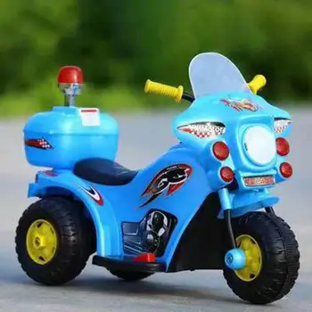 Детски Играчки Електрическа Триколка Мотор С Полицейски фенер Внедорожная Зареждане на Крак Автомобил на Три Колела, Каране На Велосипед с Кола