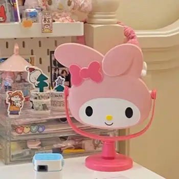Kawaii Sanrio Mymelody Мультяшное Десктоп Огледало Детско Огледало За Грим Тоалетка Обръща Тоалетен Огледало Подаръци за Момичета