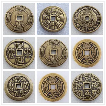 1 бр. Древни китайски монети от династията Цин монета, античната колекция на занаятите Медальон бижута дрехи щастливи монети подаръци