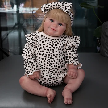 60 СМ Високо Качество на 3D Картината Мади Реборн Кукли за Деца 60 СМ Меки Силиконови и Реалистични Играчки Реборн Кукли за Деца, Подарък За Рожден Ден