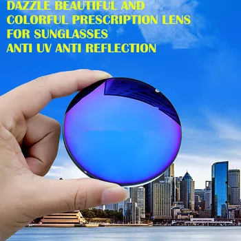 1,56 Пощенски код Рецепта Слънчеви Очила Лещи Dizzle Лъскави Модни Слънчеви Очила Лещи за Късогледство/Далекогледство Анти UVA/UVB Антирефлексно Покритие