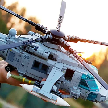 ДЕДОУ Играчка Хеликоптер, Изтребител Строителни Блокове Аэрокосмическое Образование на Военна Бойна Поставяне на Строителни Блокове на Детски Играчки