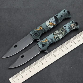 Открит Сгъваем Нож Къмпинг нож за оцеляване висока твърдост многофункционален сгъваем нож инструмент за оцеляване в полеви условия