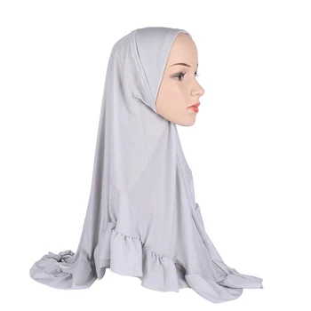 H094 Прост възрастен мюсюлманин. → амиры с плисета, висококачествен ислямски шал за по-големи момичета, арабски шапка, дамски главоболие облекло, шапки за молитва