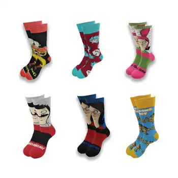 Гореща Продажба на Чорапи за Мъжете и Жените, Пролетно-есенни Дизайнерски Удобни Памучни Чорапи за Скейтборд