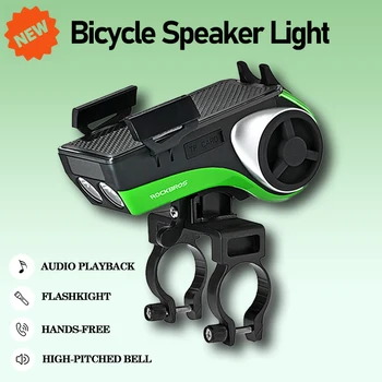 ROCKBROS Велосипеден Фенер Smart Bluetooth Аудио MP3 Плейър Говорител Водоустойчив Велосипеден Звънец Power Bank Велосипеден Фенер Аксесоари За Велосипеди