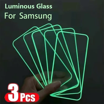 3 Бр. Светлинен Защитно Закалено Стъкло за Samsung Galaxy S22Ultra S21Plus S20FE M02 M10 M21S M30 M52 