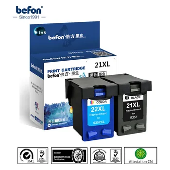Befon 21 22 XL, Съвместим Патрон с Мастило Заместител на HP 21 22 21XL 22XL HP 21 Deskjet F2180 F2280 F4180 F2200 F380 380 Принтер